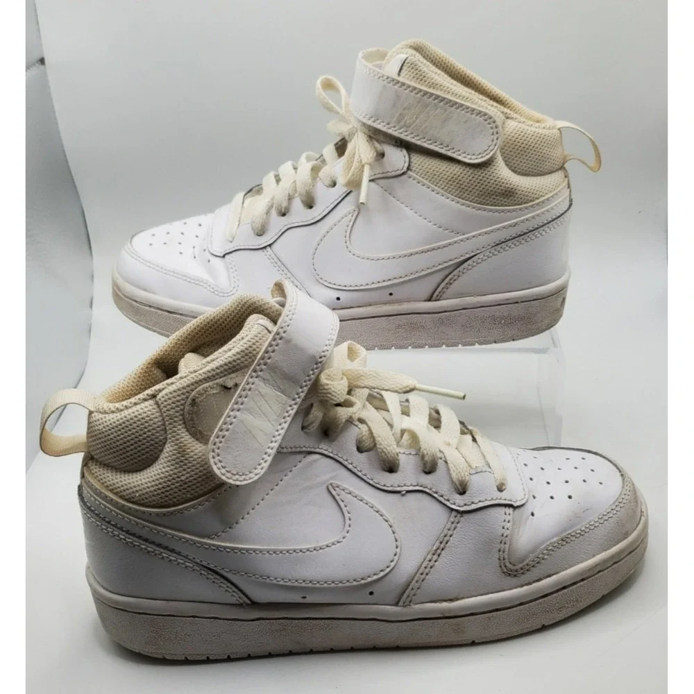 Nike CD7782-100 Boys White High Top Athletic Sneakers US 4Y - Picture 2 of 6